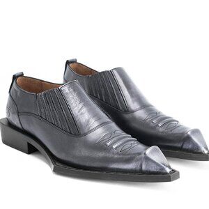 John Fluevog Swordfish Garrick Loafer in Gunmetal. Size 12. Fantastic condition.